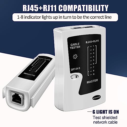 network ethernet cable tester for lan rj45 cat5 cat5e cat6 cat6a cat7 utpshielded cable and rj11 rj12