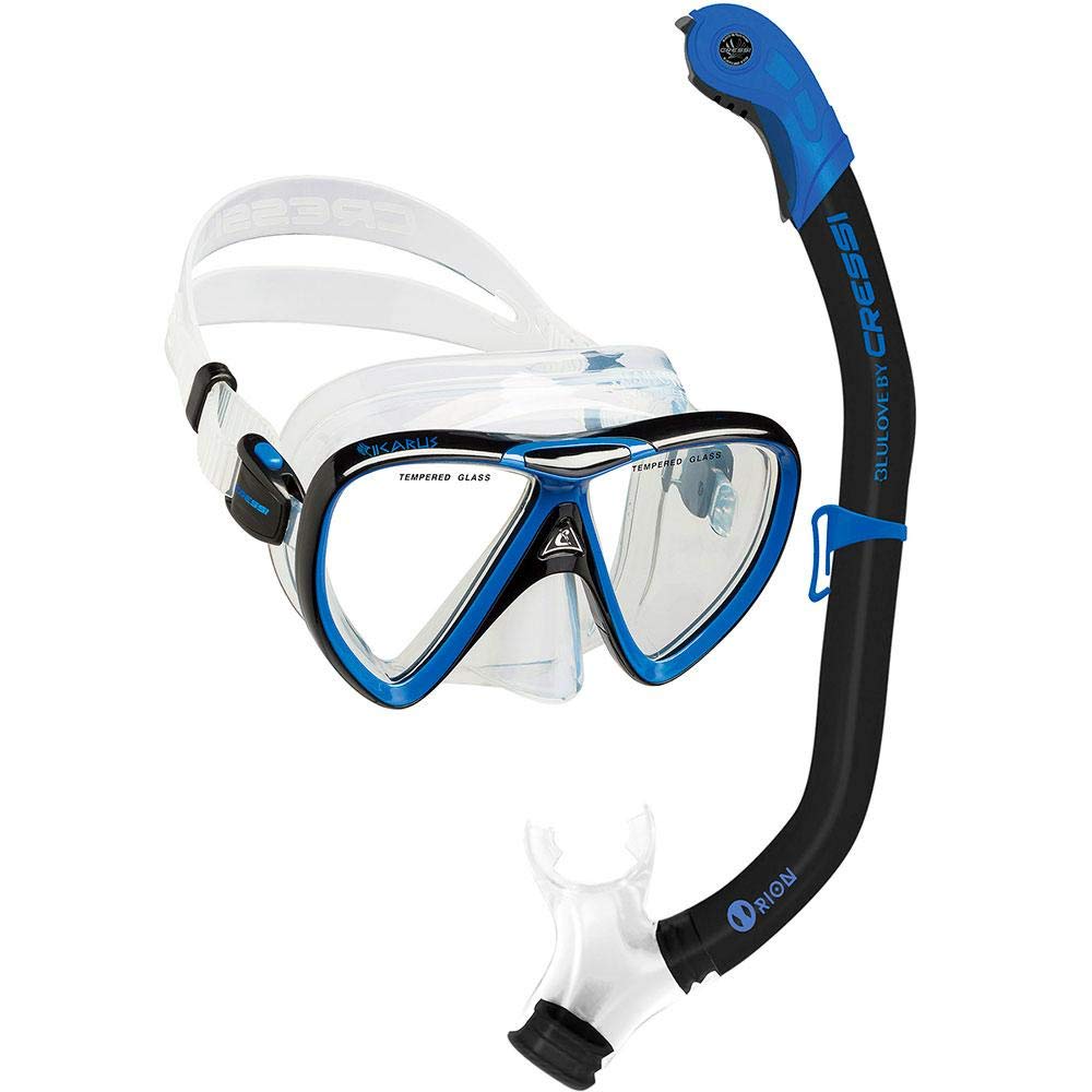 Cressi Adult Snorkeling Kit, Mask & Snorkel - Quality Equipment for Discovering the Underwater World | Ikarus & Orion: Designed in Italy