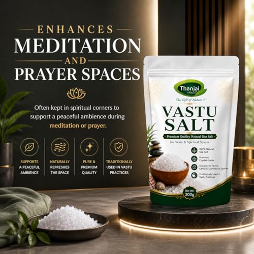 Image of Thanjai Natural Premium Vastu Salt 450G Crystals for Home & Office | Natural Crystal Sea Salt for Vastu & Space Cleansing | Suitable for Living Room, Bedroom, Workplace & Meditation Spaces