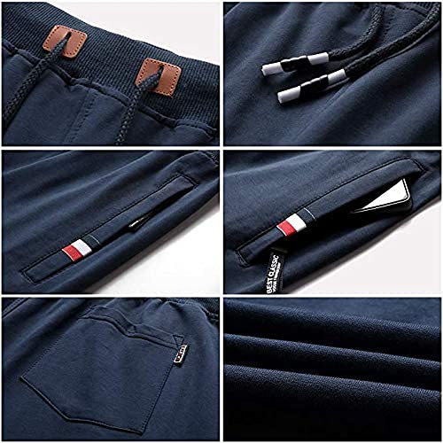 Zity Shorts For Men Casual Comfortable Big And Tall Shorts Drawstring Zipper Pockets Elastic Waist A-Blue #TOP2