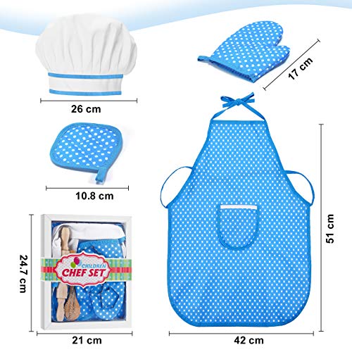 Stfitoh 11 Stücke Kinder Koch-Set - Kochschürze Kochmütze für Kinder 3-8 Jahre – Bild 5