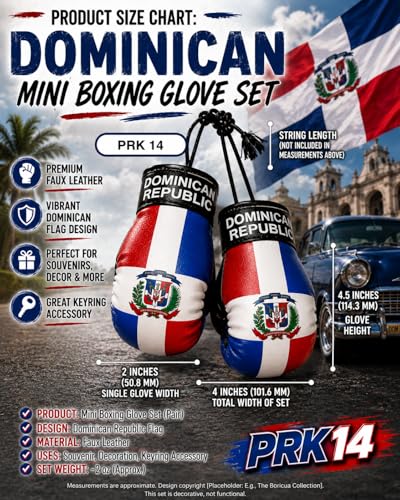 Guantes de boxeo de República Dominicana para llevar tu tierra en el coche 3