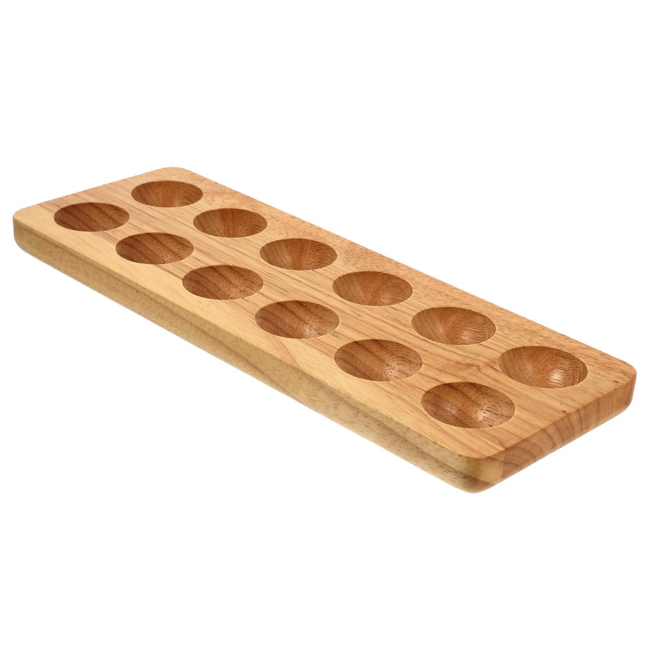 Soporte para huevos de madera para nevera, base resistente de almacenamiento moderno 8