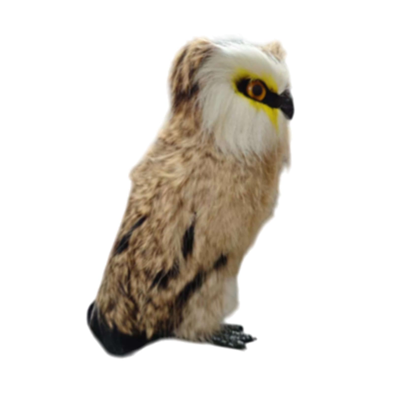 QUXVUIS Simulation Owl Bird Decoys Set Vivid Handmade Figurine For Home