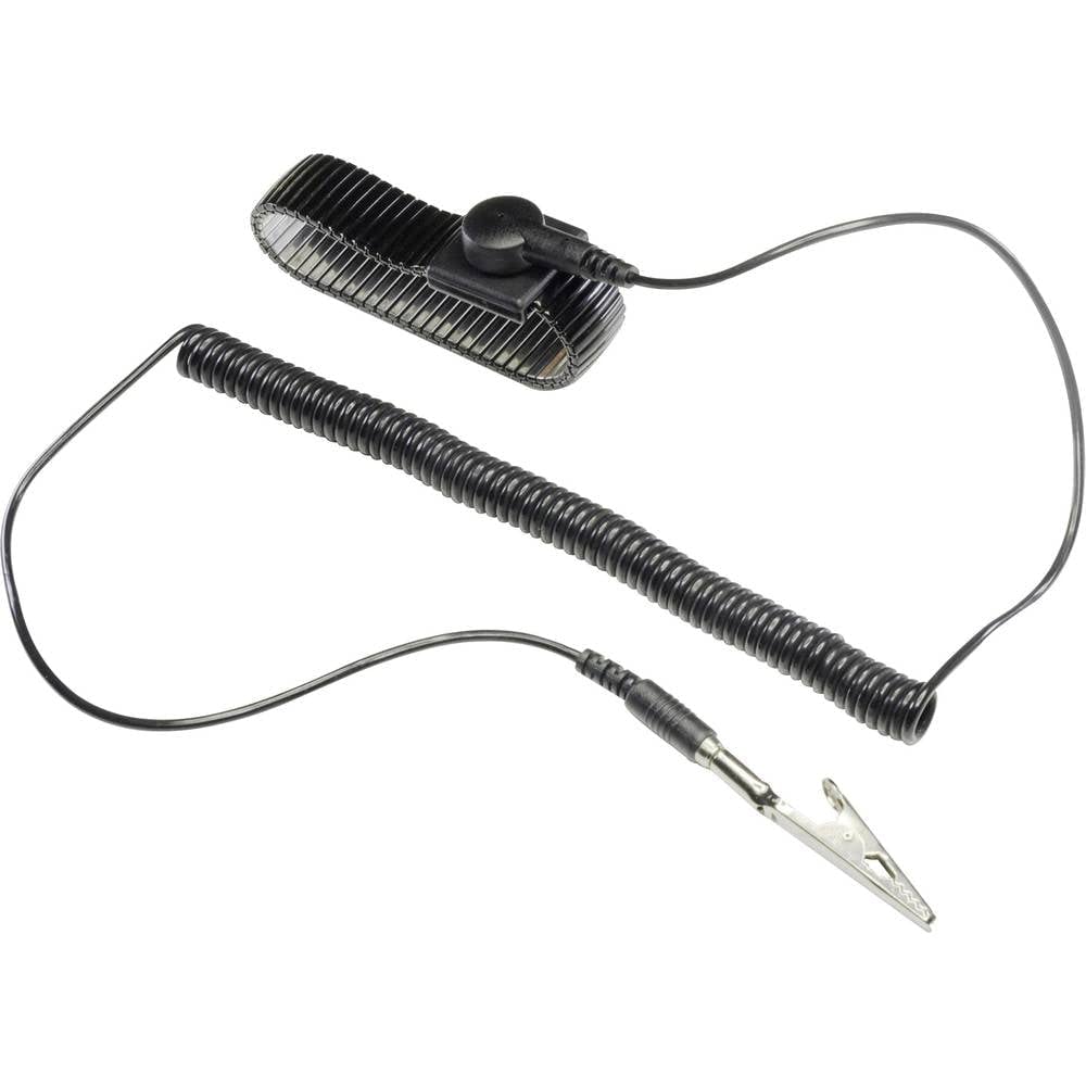 ESD-Handgelenkband Mit Spiralkabel – 10 Mm Druckk Produktbild-Vorschau 2
