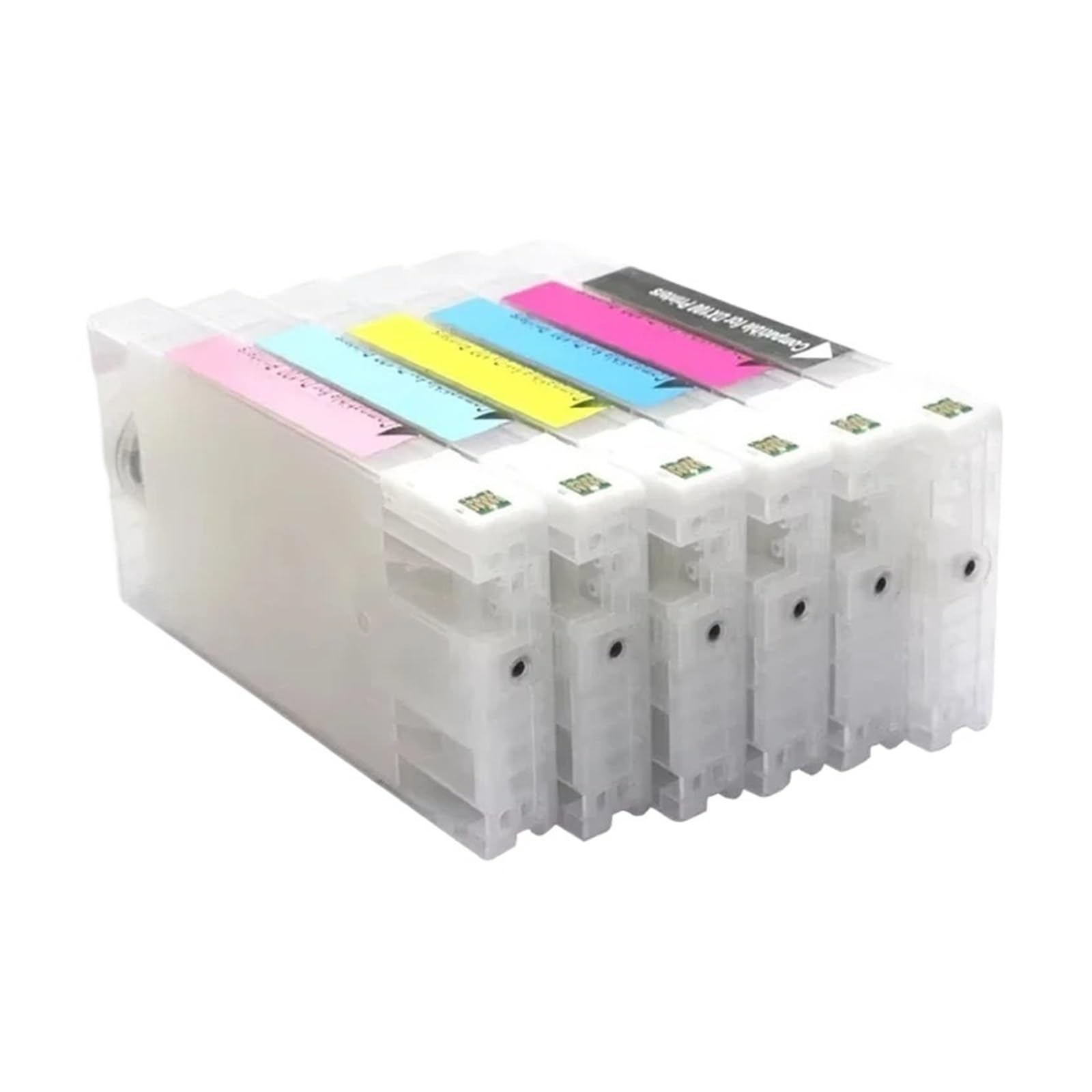 Genérico Compatible con Fuji, Cartucho T7811 DX100 200ml | Recambio vacío de 6 colores 200ml T7811 T7812 T7813 T7816 for Frontier-S DX100