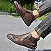 Men's Casual Leather Handmade Ankle Chukka Boots Side Zipper High Top Fashion Sneakers Lightweight Walking Driving Mid-top Dress Shoes (Brown,8.5)