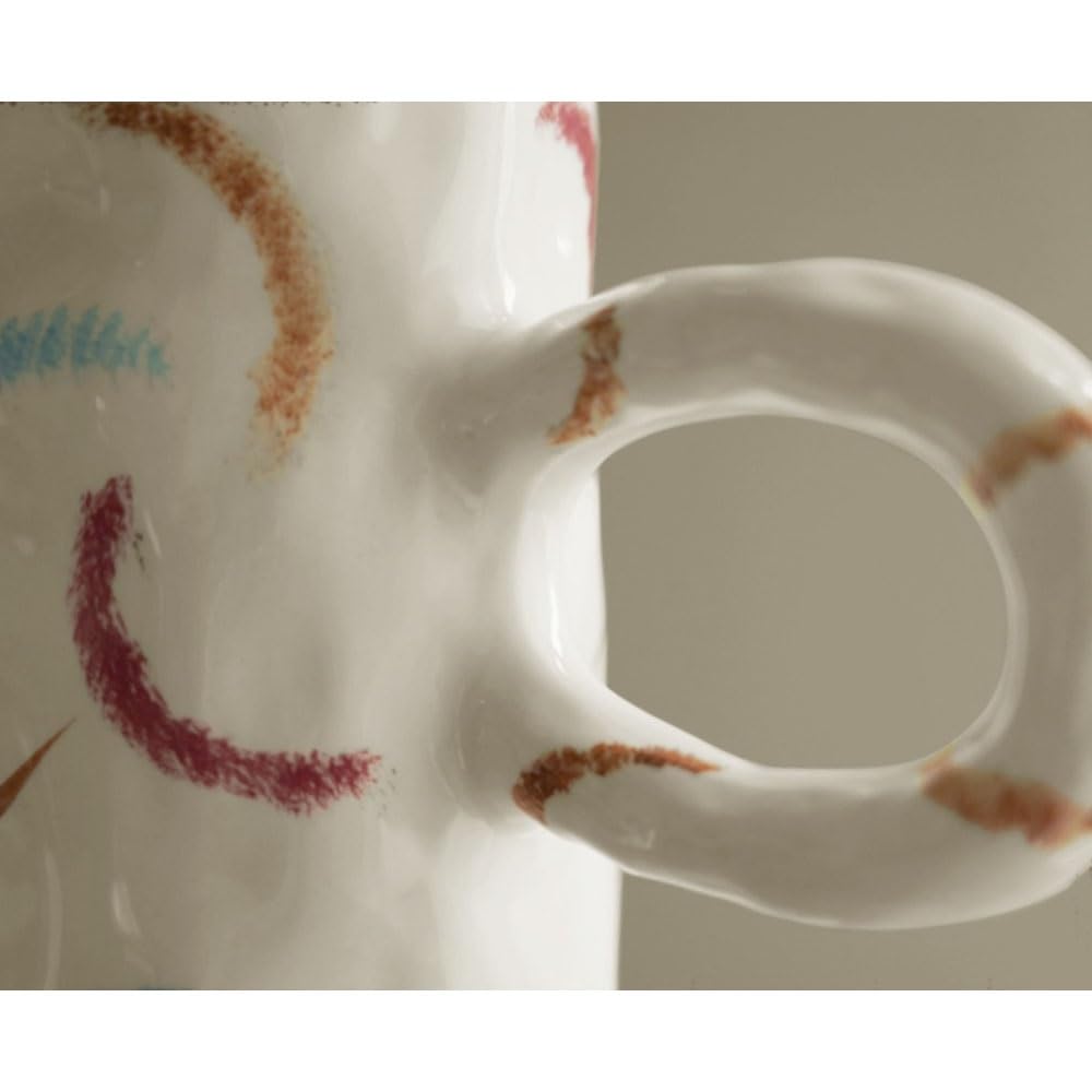 Eleganckie Uroczy ceramiczny wazon w kształcie serca, podwójne uszy, ręcznie malowany, dekoracyjny element aranżacji kwiatów Centralne elementy stołu