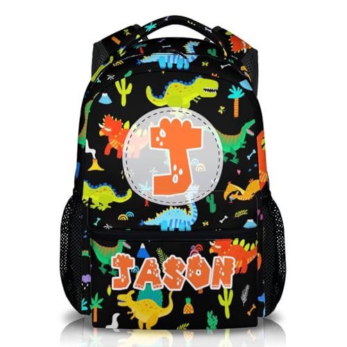 Kids Boys Backpack for School, Personalized Dinosaur Backpacks fo...