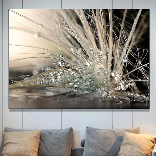 Peinture sur toile paysage de gouttes d'eau 80x110 cm sans cadre KEBIA