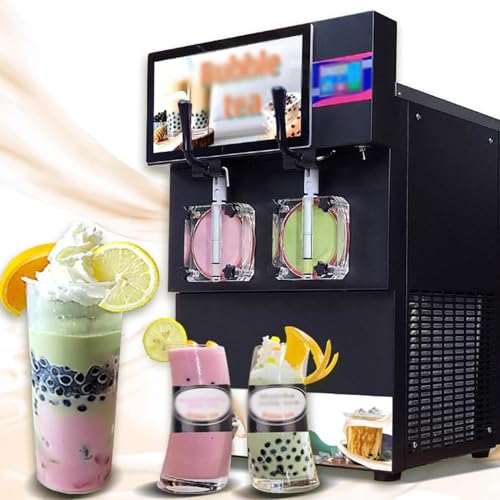 Huangj-0527 Eismaschine Doppelzylinder-Multifunktions-Eismaschine, Schneeschlammmaschine, Sommer, erfrischende Snacks, kalte Getränke, Milch, Tee, Kaffee Gelato Maker – Bild 7