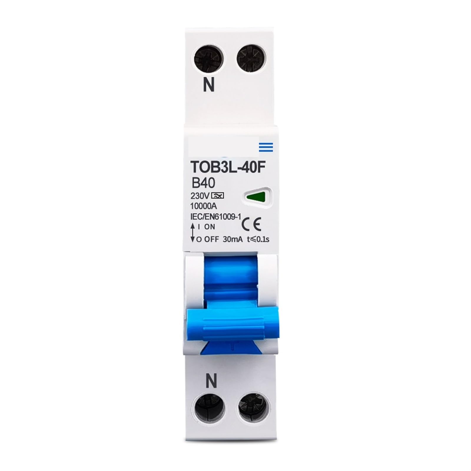 Automatyczny wyłącznik różnicowy RCBO typu A B 18 mm 1P+N 10 KA, zabezpieczenie nadprądowe (1 sztuka)(B16A)