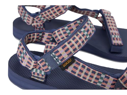 Image of Teva Women's Original Universal Sport Sandal, Modern Check Crown Blue, 5