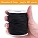 Elastic String for Bracelets, Selizo Elastic Cord for Jewelry, Stretchy String for Necklace Making, Beading and Sewing (1.2 MM, 109 Yards, Black)
