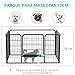 HOMCOM PawHut Jaula Valla Corral Mascota Perro Gato Mascotas 125 x 80...