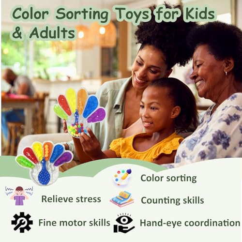 image for GYsomer Color Sorting Sensory Toys, Fine Motor Skills Toys for Toddler