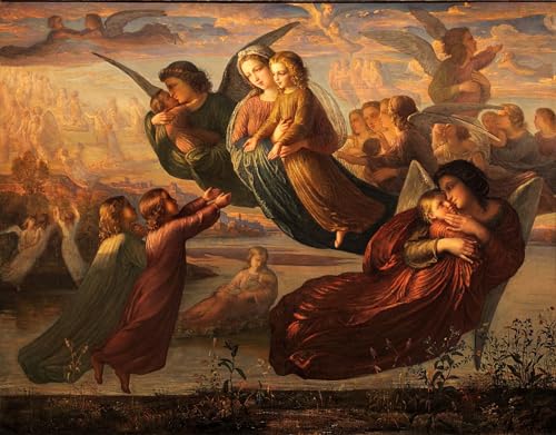 Souvenirs du ciel Louis Janmot affiche de collection toile artistique poétique 60x90cm