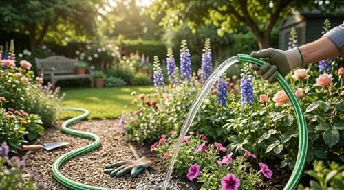 Image of Storp KK. flexible tube conveying water 0.5 inch Heavy Duty Garden Hose Pipe with Tap Adapter & Lightweight, Durable & Flexible, Water Pipe for Garden, Car Washing [3 meter]
