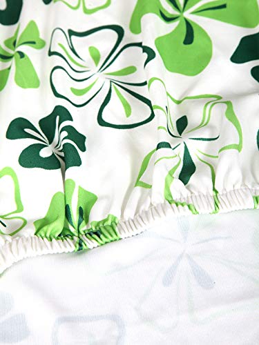Image of Cortina Dining Chair Slipcovers | Protection Chair Covers | Floral Print, Removable, Washable | Universal Fit Super Soft Stretchy Polyester Spandex | Living Room, Kitchen, Party | Pack of 1, White 3