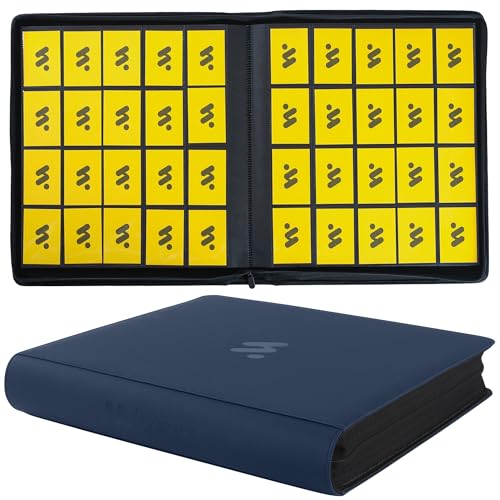 Image of Card Binder 20 Pocket,Trading Card Binder Holds up to 2000 Cards with 50 Sleeves,Zipper Card Holder Album Compatible with TCG Card /Game Cards /Sports Card