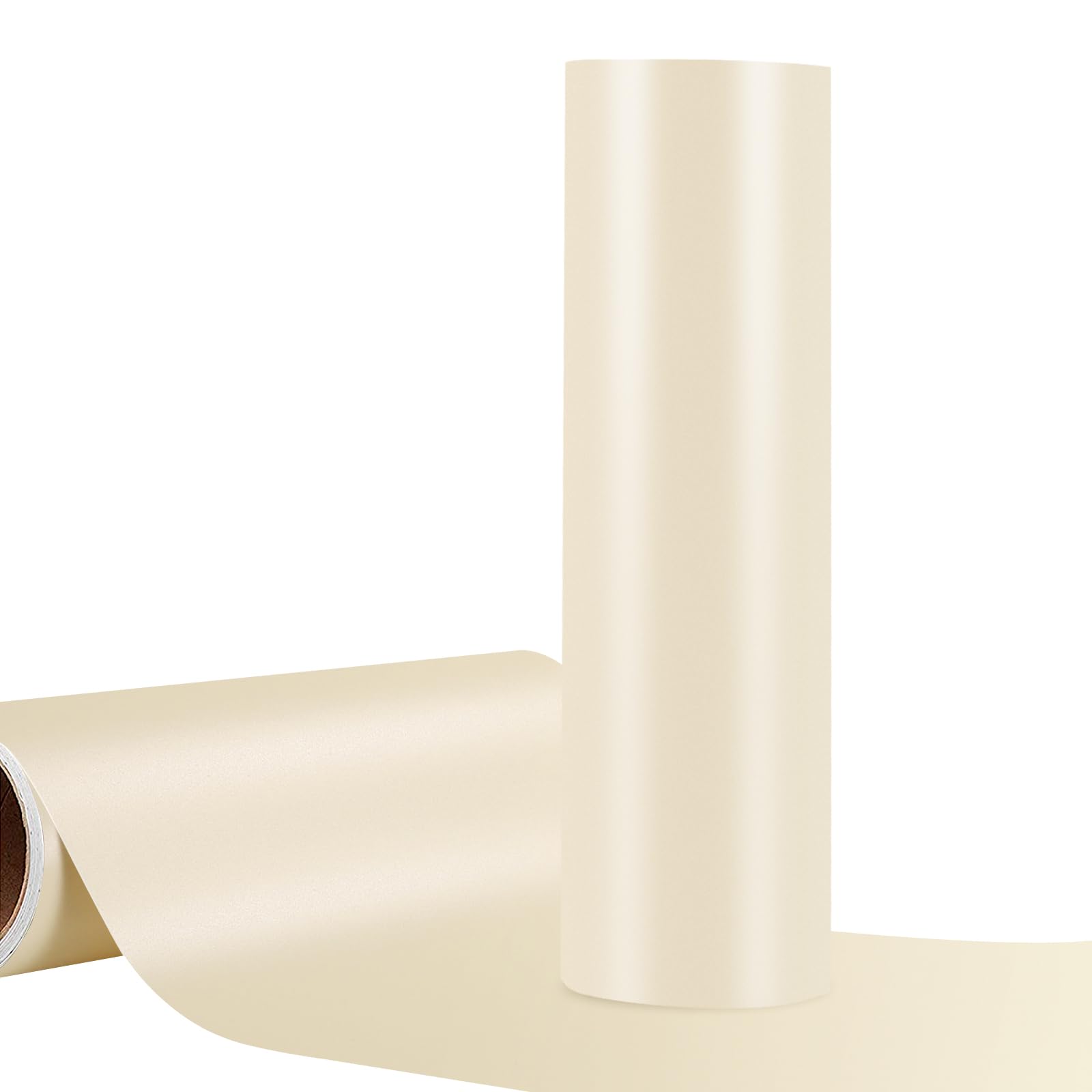 WRAPXPERT Ivory White Permanent Vinyl,12" x10ft Cream Permanent Vinyl, Cream Vinyl for Cricut,Matte Satin Adhesive Vinyl Roll for Cricut,Silhouette