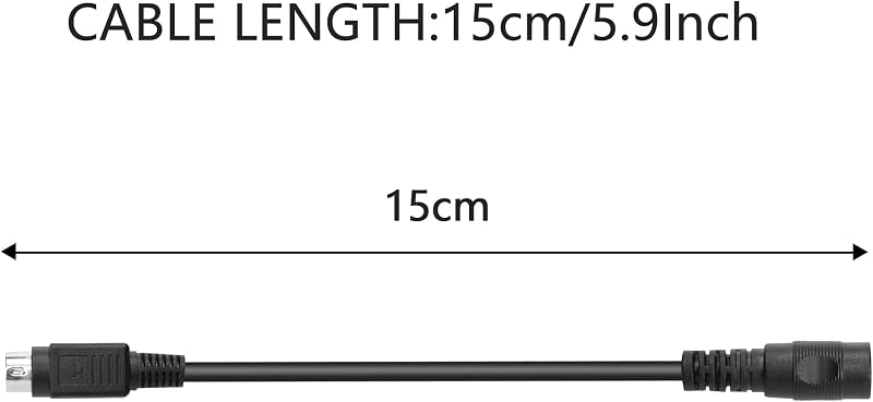PNGKNYOCN 15cm-es 4 Pin DIN - 5.5x2.1mm DC Tápkábel CCTV Kamerarendszerekhez, 10A, 12V, Réz Vezeték, Fekete (2 db)