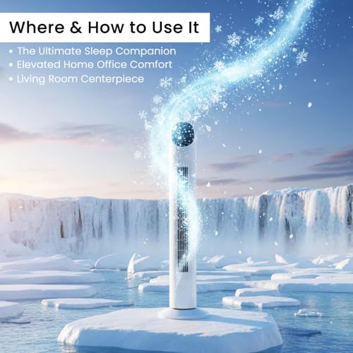 Image of Casa Copenhagen, X Pro Tower Fan, Touch &, 4 Speeds & 4 Modes, 12 Timer, 25dB Quiet Operation, High Performance Bladeless Technology, 90 Oscillation Cover Room Area up to 25㎡