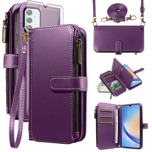 Protection Samsung A34 5G intégrale contre la casse avec cordon et porte-carte