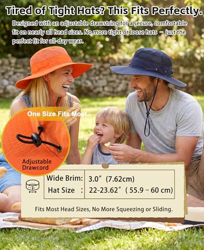 Image of Home Prefer UPF 50+ Men's Sun Hat Wide Brim Bucket Hat UV Protection Hat for Mens Womens Beach Safari Gardening Golf Fishing