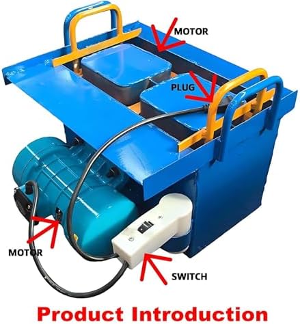 Electric Concrete Block Maker - 45-Second Hollow Brick Press, 30 Blocks/Hour, 23kN Pressure, 550W Power for DIY Construction, Paving, Roads, and Outdoor Projects