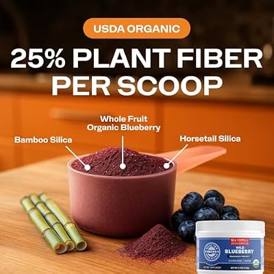Vimergy Wild Blueberry Powder Protects Brain Health* - Supports Cardiovascular Function* Organic, Vegan & Gluten-Free 120g