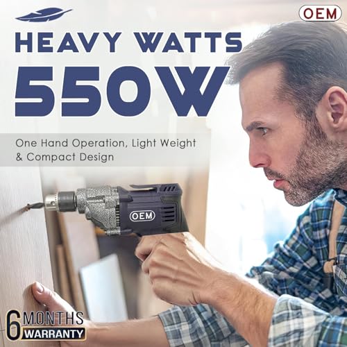 Image of OEM Professional Drill Machine 10mm Reverse /Forward With Speed Control Heavy 550 WATT with 6 MONTHS WARRANTY | Full Copper Motor | Low Speed Stability
