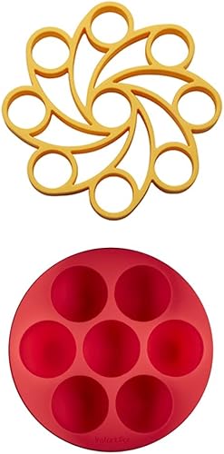 Instant Pot Estante para huevos de silicona oficial amarillo compatible con ollas de 3 cuartos de galón 6 cuartos y 8 cuartos y olla instantánea