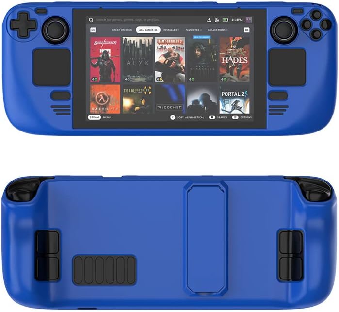 for Steam Deck Protective Case Cover Console Cover Case with Stand Skin-Friendly Feel PC (Brown)