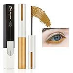 Colored Eyelash Comb Set - blonde mascara Waterproof & Voluminous Long Lasting Gold Mascara Vegan & Cruelty-Free Eye Makeup for Women(03Gold)