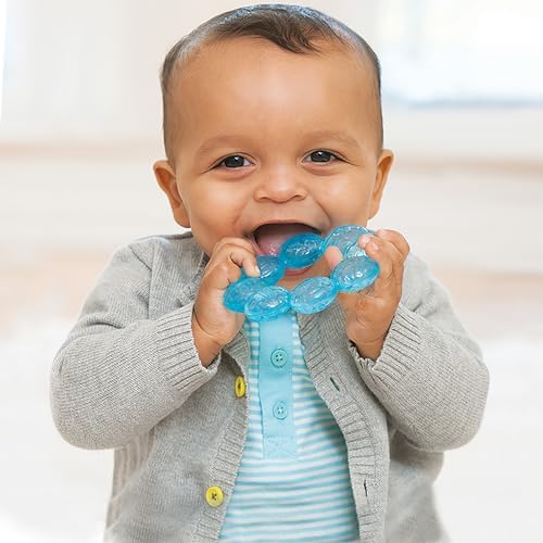Infantino Water Teethers, Cooling & Massaging Relief, Lime/Blue, 3-Pack - 1