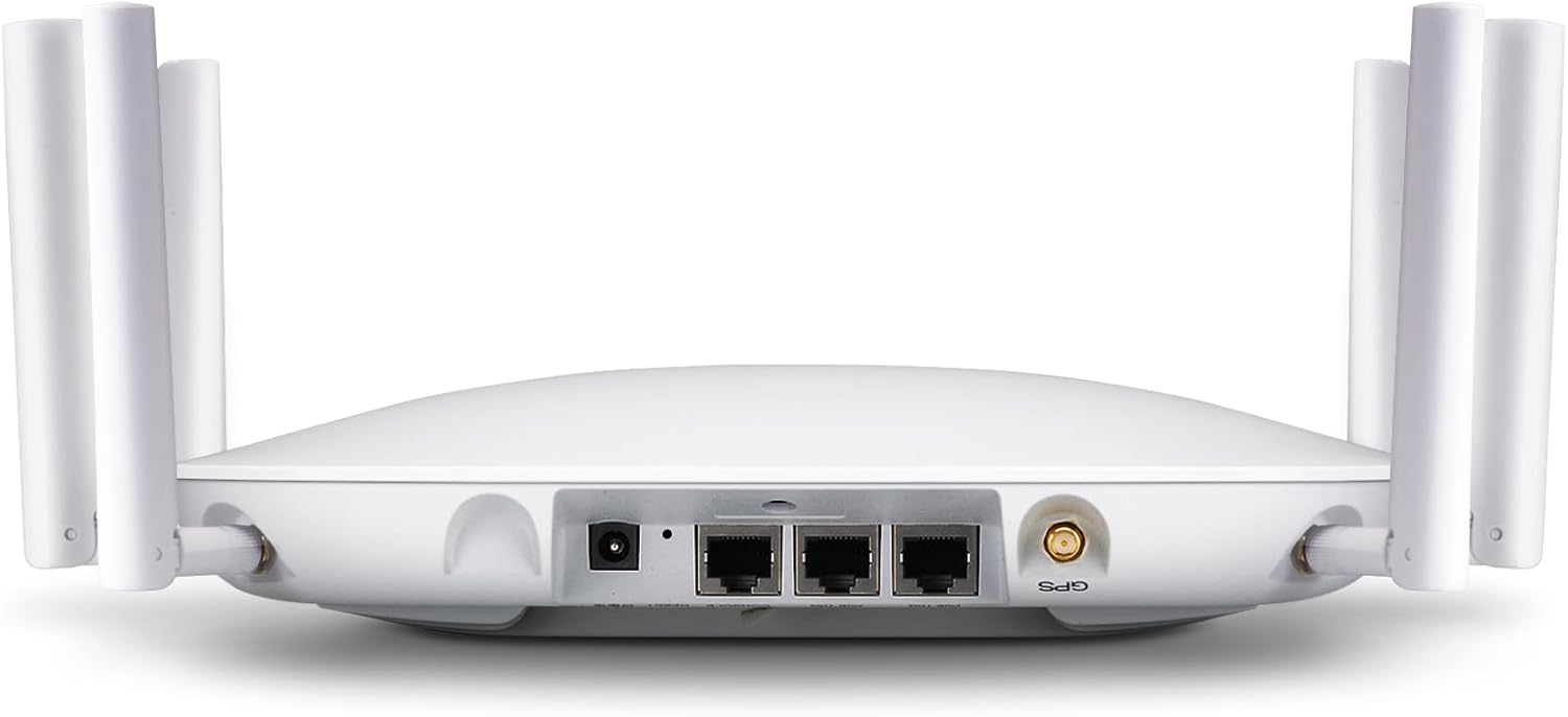 posterior view of Fortinet FortiAP 243K showing ports and antenna connectors