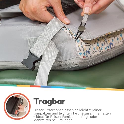Nuby Sitzerhöhung | einfache Aufbewahrung in einer Tasche | Schaumstoff | wasserdicht | 6+ Monate