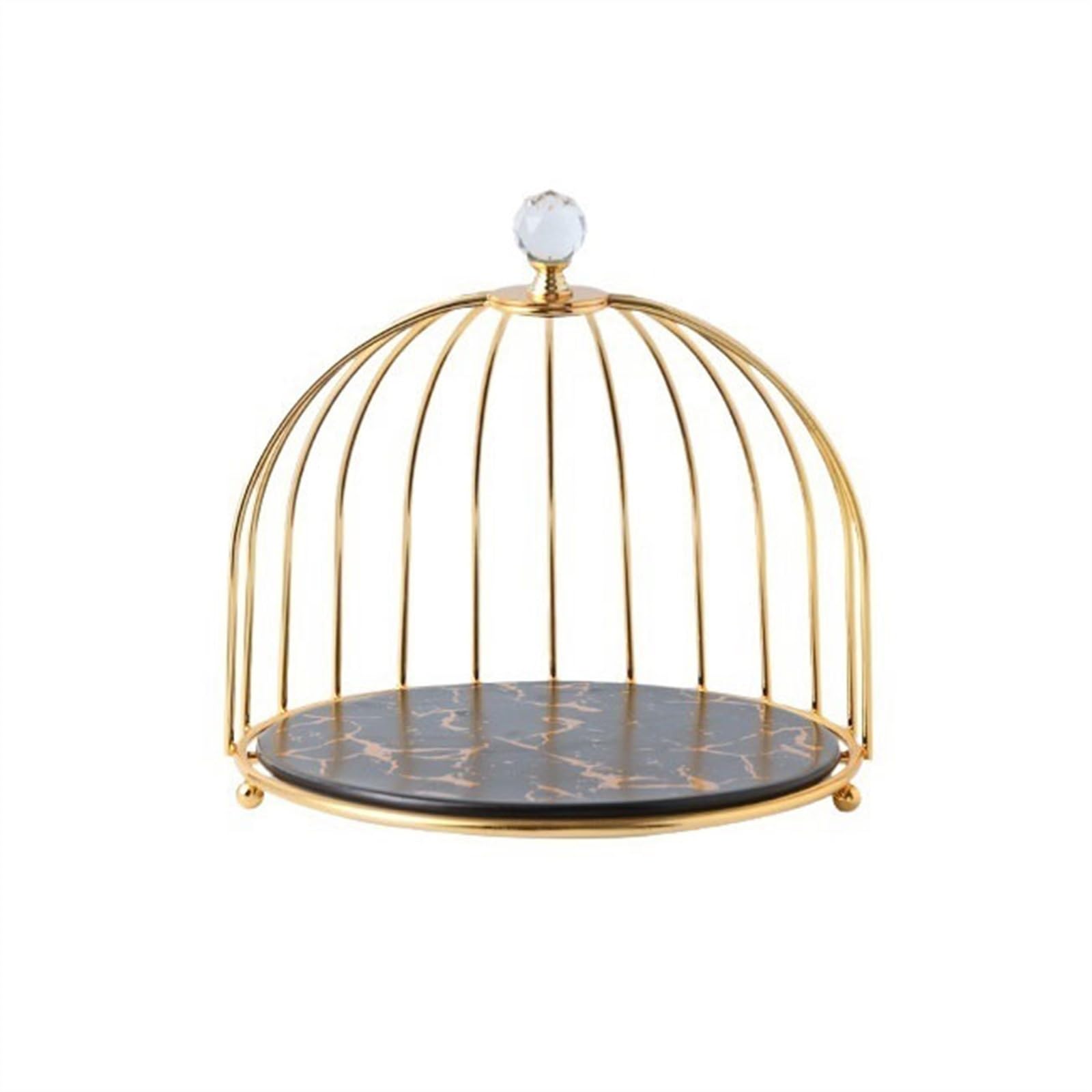 Bx9rE7tK3g Cake Stand Creative Bird Cage Shaped Round Cake Rack Dessert Display Afternoon Tea Dim Sum Tray Cake Display Stand(White,8inch)