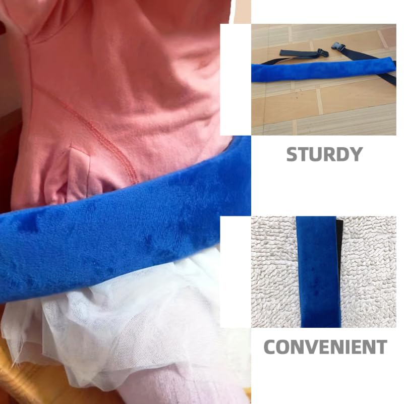 Image of Toyvian High Chair Straps: Universal Baby Safety Strap, Adjustable Harness Replacement - Easy to Use & Clean - Highchair Harness for Baby Infant Toddlers, Safety Belt for Dining Travel(Blue)