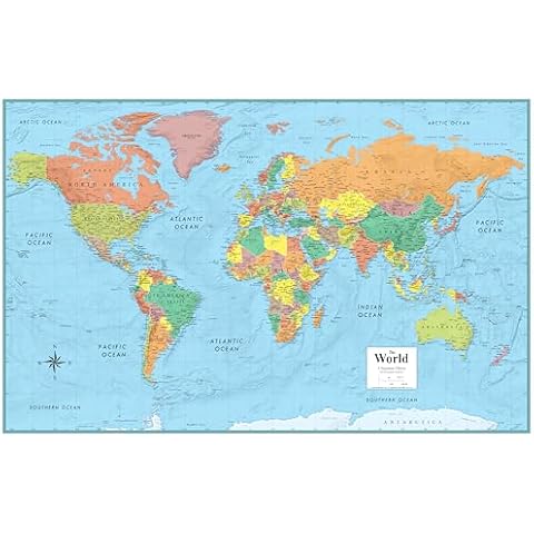 Swiftmaps 32x50 World Signature Premier Wall Map Mega Poster Cover