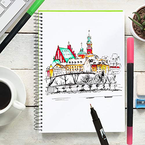 KKcare Canetas de pincel de ponta dupla de 60 cores Pincel flexível e ponta fina de 0,4 mm Conjunto