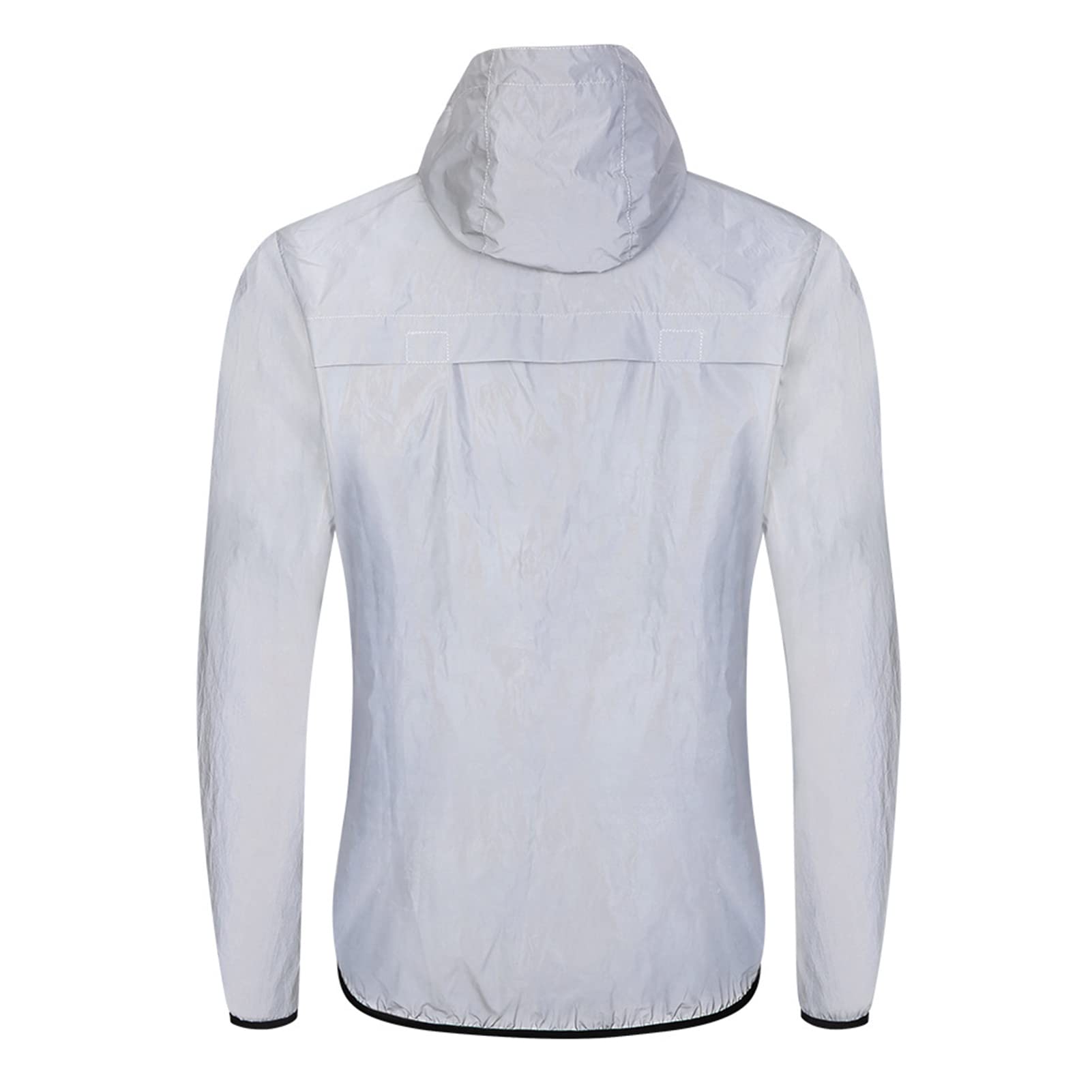 Chaqueta Reflectante con Capucha y Cortavientos Impermeable para Hombres Mujeres Ciclismo Senderismo Correr Hip Hop Chaqueta de Seguridad