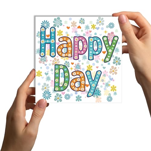 Image of DIAMOND DOTZ Happy Day Diamond Painting Kits for Adults - Diamond Art Kits a Relaxing Creative Craft Kit with Dotz Gems 8.7x8.7