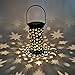 Produktbild Cosy-TT LED Solar Laterne Aussen, Solar Garten Hängende Laterne Zylinderförmige Nachtlicht Wasserdicht IP65 mit Lichtempfindlichkeit für Terrasse Pathway Veranda Weihnachten Dekorative Gartendeko
