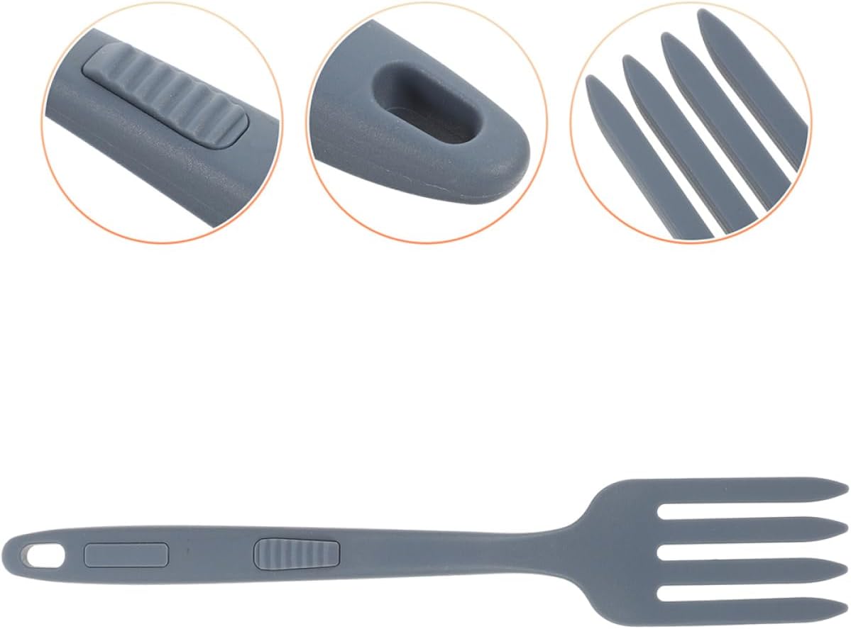 SHOWERORO 2Pcs Silicone Flexible Forks for Cooking Nonstick Kitchen Blending Utensils Lake Lightweight and Easy to Use for Mixing Ingredients and Mashing Foods