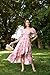 Scarlet Darkness Floral Dress Milkmaid Summer Sundress Cottagecore Corset Dress for Women Pink M