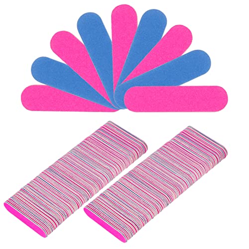 Dacitiery 200 Profi Nagel Feilen Professionelle Care Nagelfeilen Doppelseitige Einweg Nagelfeile 180/240 Grit Professionelle Care Mini Nagelfeilen für Gelnägel natürliche Nägel 5 x 1.3cm