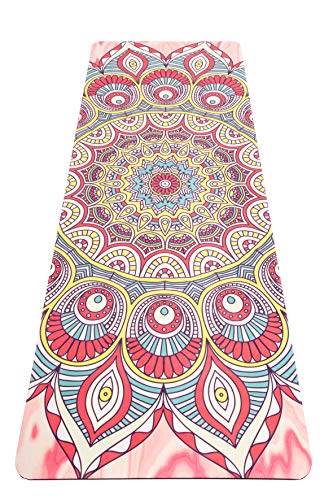 JAP Sports - Colchoneta Antideslizante para Gimnasia, Pilates y Yoga con Correa de Transporte - Colchoneta y Toalla 2 en 1 - Caucho Natural Ecológico - Ideal para Todo Tipo de Yoga 1830x680x3mm - PE