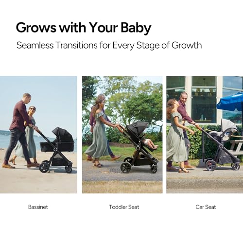 Image of Mompush Ultimate2 Full-Size Stroller with Bassinet, Newborn to Toddler